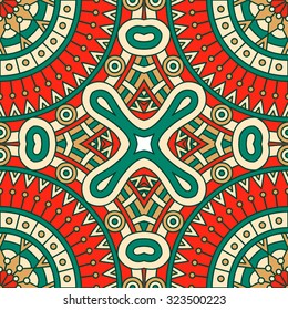Seamless pattern. Vintage decorative elements. Hand drawn background. Islam, Arabic, Indian, ottoman motifs.