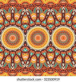 Seamless pattern. Vintage decorative elements. Hand drawn background. Islam, Arabic, Indian, ottoman motifs.