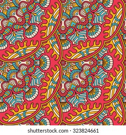 Seamless pattern. Vintage decorative elements. Hand drawn background. Islam, Arabic, Indian, ottoman motifs.