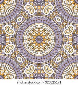 Seamless pattern. Vintage decorative elements. Hand drawn background. Islam, Arabic, Indian, ottoman motifs.