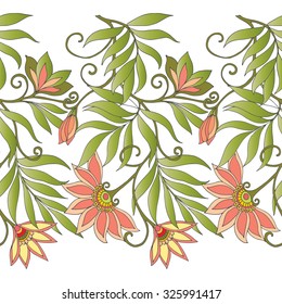 Seamless pattern. Vintage decorative elements. Hand drawn background. Islam, Arabic, Indian, ottoman motifs. Perfect for printing on fabric or paper.