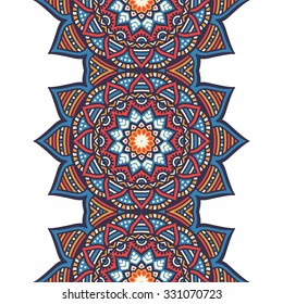 Seamless pattern. Vintage decorative elements. Hand drawn background. Islam, Arabic, Indian, ottoman motifs.