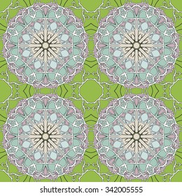 Seamless pattern. Vintage decorative elements. Hand drawn background. Islam, Arabic, Indian, ottoman motifs. Perfect for printing on fabric or paper.