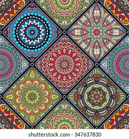 Seamless pattern. Vintage decorative elements. Hand drawn background. Islam, Arabic, Indian, ottoman motifs. Perfect for printing on fabric or paper.