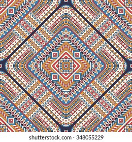 Seamless pattern. Vintage decorative elements. Hand drawn background. Islam, Arabic, Indian, ottoman motifs. Perfect for printing on fabric or paper.