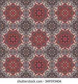 Seamless pattern. Vintage decorative elements. Hand drawn background. Islam, Arabic, Indian, ottoman motifs