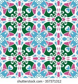 Seamless pattern. Vintage decorative elements. Hand drawn background. Islam, Arabic, Indian, ottoman motifs. Perfect for printing on fabric or paper