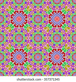 Seamless pattern. Vintage decorative elements. Hand drawn background. Islam, Arabic, Indian, ottoman motifs. Perfect for printing on fabric or paper