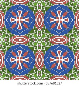 Seamless pattern. Vintage decorative elements. Hand drawn background. Islam, Arabic, Indian, ottoman motifs.