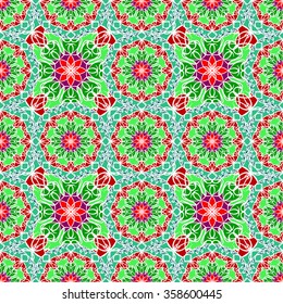 Seamless pattern. Vintage decorative elements. Hand drawn background. Islam, Arabic, Indian, ottoman motifs.