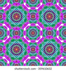 Seamless pattern. Vintage decorative elements. Hand drawn background. Islam, Arabic, Indian, ottoman motifs.