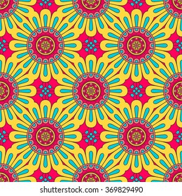 Seamless pattern. Vintage decorative elements. Oriental pattern, vector illustration.  Islam, Arabic, Indian, Turkish, Pakistan, Chinese, Moroccan, Ottoman motifs