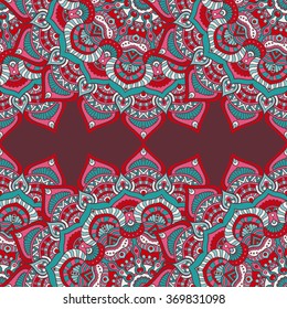 Seamless pattern. Vintage decorative elements. Oriental pattern, vector illustration.  Islam, Arabic, Indian, Turkish, Pakistan, Chinese, Moroccan, Ottoman motifs