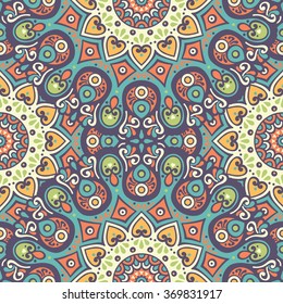 Seamless pattern. Vintage decorative elements. Oriental pattern, vector illustration.  Islam, Arabic, Indian, Turkish, Pakistan, Chinese, Moroccan, Ottoman motifs