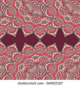 Seamless pattern. Vintage decorative elements. Oriental pattern, vector illustration.  Islam, Arabic, Indian, Turkish, Pakistan, Chinese, Moroccan, Ottoman motifs