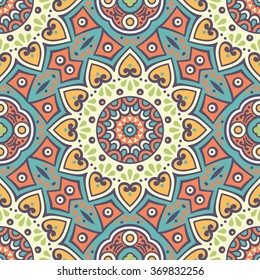 Seamless pattern. Vintage decorative elements. Oriental pattern, vector illustration.  Islam, Arabic, Indian, Turkish, Pakistan, Chinese, Moroccan, Ottoman motifs