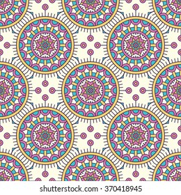 Seamless pattern. Vintage decorative elements. Oriental pattern, vector illustration.  Islam, Arabic, Indian, Turkish, Pakistan, Chinese, Moroccan, Ottoman motifs