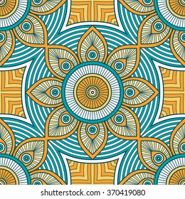 Seamless pattern. Vintage decorative elements. Oriental pattern, vector illustration.  Islam, Arabic, Indian, Turkish, Pakistan, Chinese, Moroccan, Ottoman motifs