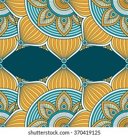 Seamless pattern. Vintage decorative elements. Oriental pattern, vector illustration.  Islam, Arabic, Indian, Turkish, Pakistan, Chinese, Moroccan, Ottoman motifs