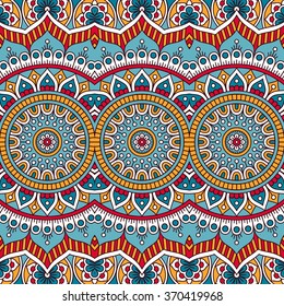 Seamless pattern. Vintage decorative elements. Oriental pattern, vector illustration.  Islam, Arabic, Indian, Turkish, Pakistan, Chinese, Moroccan, Ottoman motifs