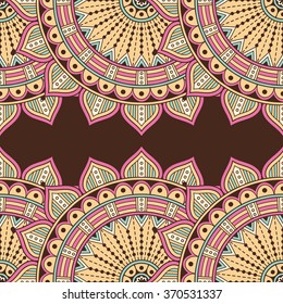 Seamless pattern. Vintage decorative elements. Oriental pattern, vector illustration.  Islam, Arabic, Indian, Turkish, Pakistan, Chinese, Moroccan, Ottoman motifs