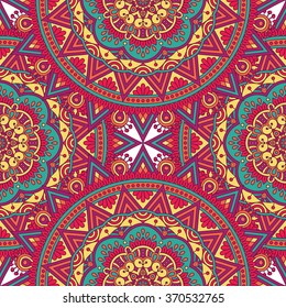Seamless pattern. Vintage decorative elements. Oriental pattern, vector illustration.  Islam, Arabic, Indian, Turkish, Pakistan, Chinese, Moroccan, Ottoman motifs