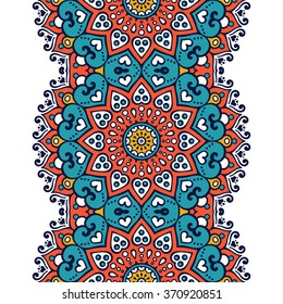 Seamless pattern. Vintage decorative elements. Oriental pattern, vector illustration.  Islam, Arabic, Indian, Turkish, Pakistan, Chinese, Moroccan, Ottoman motifs