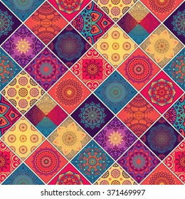 Seamless pattern. Vintage decorative elements. Oriental pattern, vector illustration.  Islam, Arabic, Indian, Turkish, Pakistan, Chinese, Moroccan, Ottoman motifs