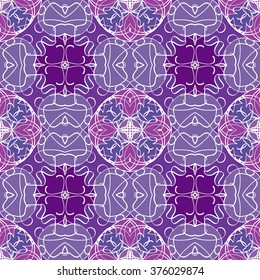 Seamless pattern. Vintage decorative elements. Hand drawn background. Islam, Arabic, Indian, ottoman motifs.