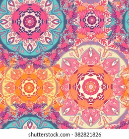 Seamless pattern. Vintage decorative elements. Hand drawn background. asian eastern motif