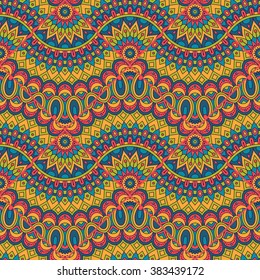 Seamless pattern. Vintage decorative elements. Oriental pattern, vector illustration.  Islam, Arabic, Indian, Turkish, Pakistan, Chinese, Moroccan, Ottoman motifs