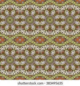 Seamless pattern. Vintage decorative elements. Oriental pattern, vector illustration.  Islam, Arabic, Indian, Turkish, Pakistan, Chinese, Moroccan, Ottoman motifs