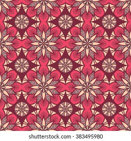 Seamless pattern. Vintage decorative elements. Oriental pattern, vector illustration.  Islam, Arabic, Indian, Turkish, Pakistan, Chinese, Moroccan, Ottoman motifs