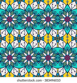 Seamless pattern. Vintage decorative elements. Oriental pattern, vector illustration.  Islam, Arabic, Indian, Turkish, Pakistan, Chinese, Moroccan, Ottoman motifs