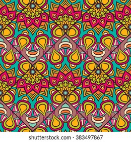 Seamless pattern. Vintage decorative elements. Oriental pattern, vector illustration.  Islam, Arabic, Indian, Turkish, Pakistan, Chinese, Moroccan, Ottoman motifs