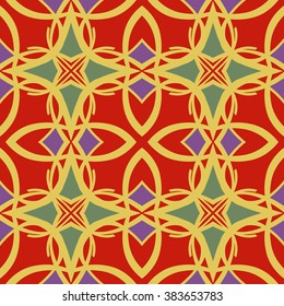 Seamless pattern. Vintage decorative elements. Hand drawn background. Islam, Arabic, Indian, ottoman motifs. Perfect for printing on fabric or paper