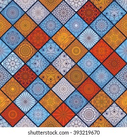 Seamless pattern. Vintage decorative elements. Hand drawn background. Islam, Arabic, Indian, ottoman motifs. Perfect for printing on fabric or paper.