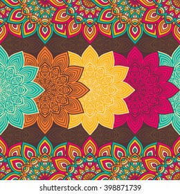 Seamless pattern. Vintage decorative elements. Hand drawn background. Islam, Arabic, Indian, ottoman motifs. Perfect for printing on fabric or paper