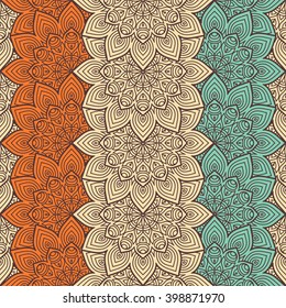 Seamless pattern. Vintage decorative elements. Hand drawn background. Islam, Arabic, Indian, ottoman motifs. Perfect for printing on fabric or paper