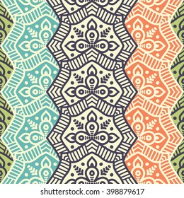 Seamless pattern. Vintage decorative elements. Hand drawn background. Islam, Arabic, Indian, ottoman motifs. Perfect for printing on fabric or paper