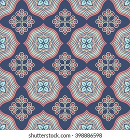 Seamless pattern. Vintage decorative elements. Hand drawn background. Islam, Arabic, Indian, ottoman motifs. Perfect for printing on fabric or paper