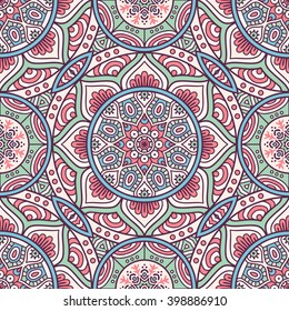 Seamless pattern. Vintage decorative elements. Hand drawn background. Islam, Arabic, Indian, ottoman motifs. Perfect for printing on fabric or paper