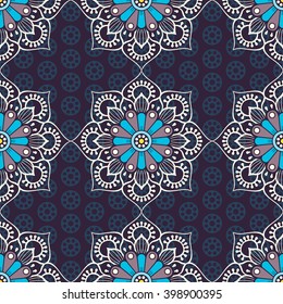 Seamless pattern. Vintage decorative elements. Hand drawn background. Islam, Arabic, Indian, ottoman motifs. Perfect for printing on fabric or paper