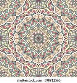 Seamless pattern. Vintage decorative elements. Hand drawn background. Islam, Arabic, Indian, ottoman motifs. Perfect for printing on fabric or paper