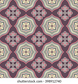 Seamless pattern. Vintage decorative elements. Hand drawn background. Islam, Arabic, Indian, ottoman motifs. Perfect for printing on fabric or paper