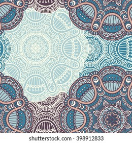 Seamless pattern. Vintage decorative elements. Hand drawn background. Islam, Arabic, Indian, ottoman motifs. Perfect for printing on fabric or paper