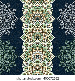 Seamless pattern. Vintage decorative elements. Hand drawn background. Islam, Arabic, Indian, ottoman motifs. Perfect for printing on fabric or paper