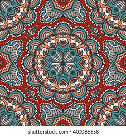 Seamless pattern. Vintage decorative elements. Hand drawn background. Islam, Arabic, Indian, ottoman motifs. Perfect for printing on fabric or paper