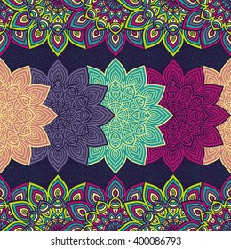 Seamless pattern. Vintage decorative elements. Hand drawn background. Islam, Arabic, Indian, ottoman motifs. Perfect for printing on fabric or paper