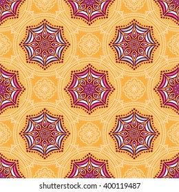 Seamless pattern. Vintage decorative elements. Hand drawn background. Islam, Arabic, Indian, ottoman motifs. Perfect for printing on fabric or paper